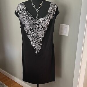 Black and White Floral Dress